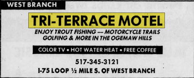Tri-Terrace Motel - May 1975 Ad